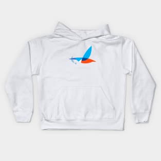 Kingfisher on blue Kids Hoodie